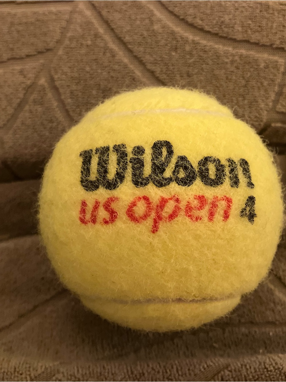 Wilson Yellow US Open Tennis Ball with Black and Red Logo